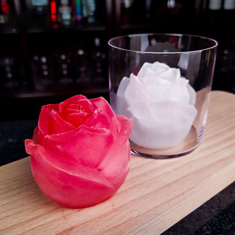 3D Rose Ice Molds Ice Cube Tray Flower Shaped Ice Cube Making Mold