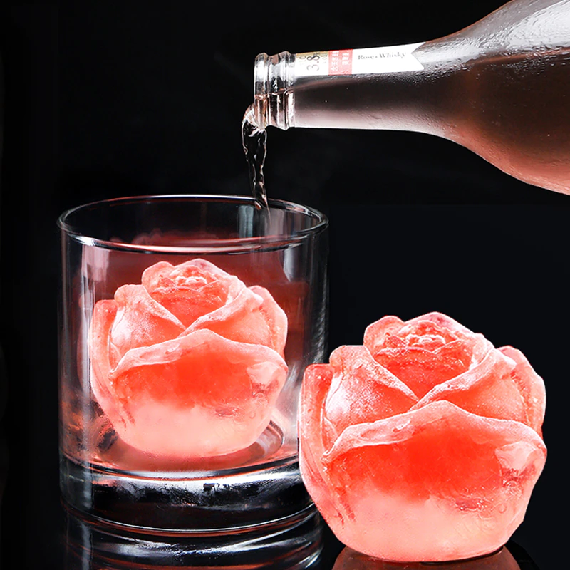 3D Rose Ice Cube Silicone Mold,ice Ball Mold, Large Ice Cube Mold,  Chocolate Mold, Decoration Tools 